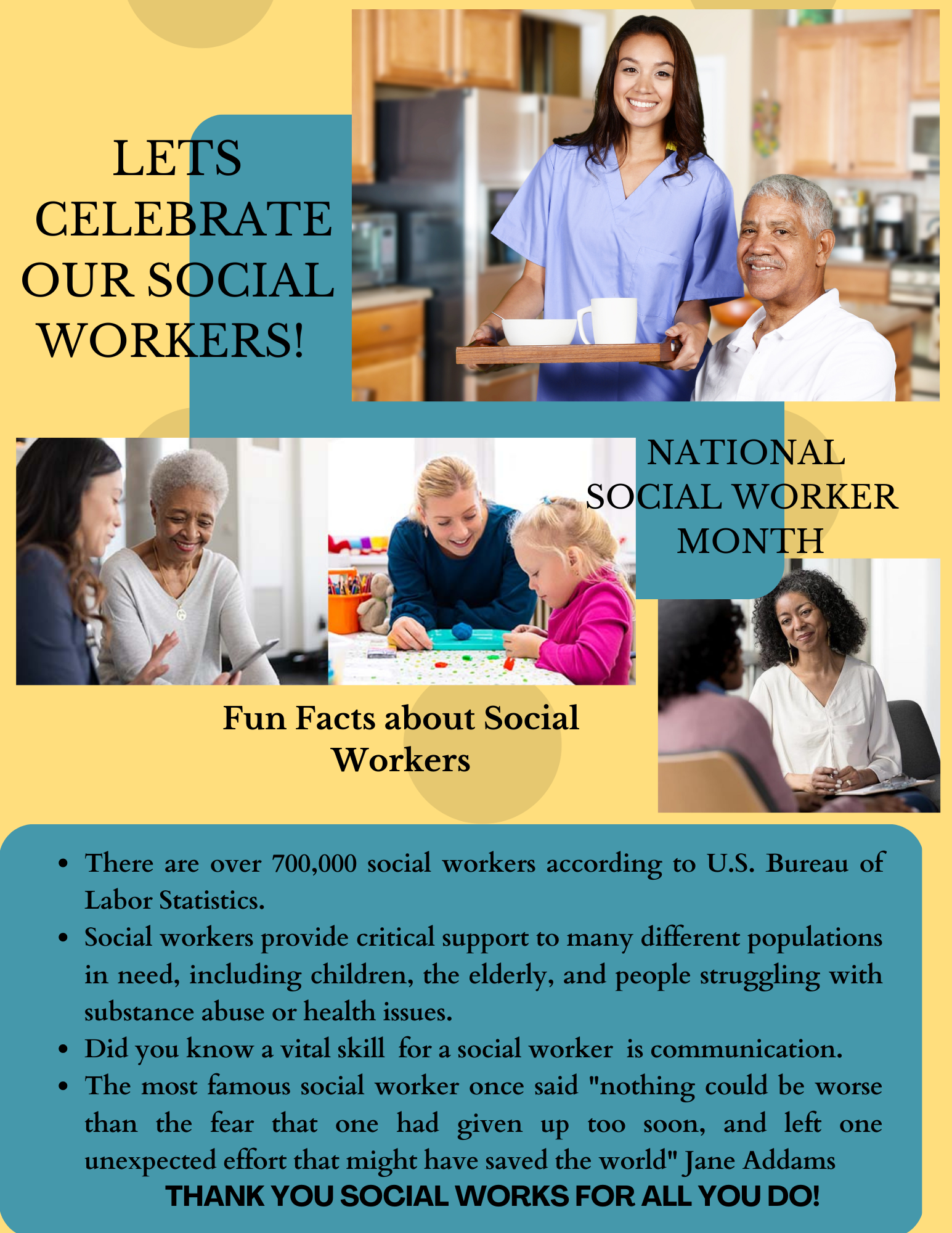 National Social Work Month A Homemade Plan